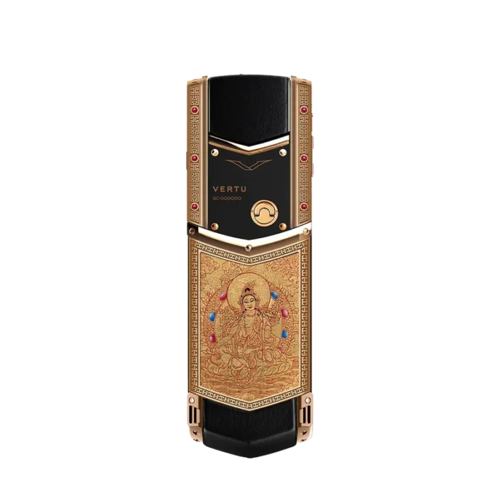 Vertu Signature V Thangka Buddha Pure Gold Phone - Image 4