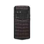 ASTER P GOTHIC ALLIGATOR SKIN PHONE C AMBER BROWN