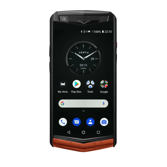 ASTER P GOTHIC ALLIGATOR LEATHER PHONE C TANGERINE - Image 2