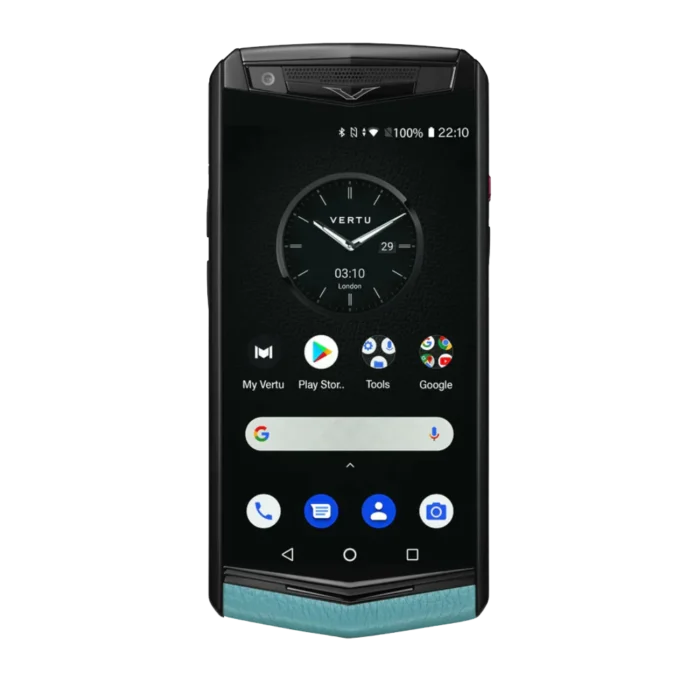 ASTER P GOTHIC CALFSKIN PHONE C BLUE - Image 3