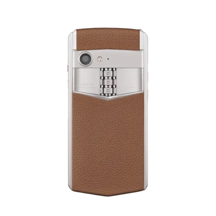 ASTER P BAROQUE CALFSKIN PHONE C CARAMEL BROWN