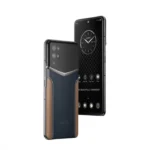 VERTU iVERTU 5G Blue-Brown Embroidery (Calfskin) - Image 2